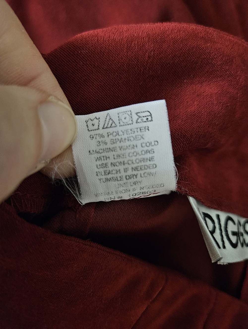 Vintage 1990s Burgundy Red Midi Pencil Skirt M 90s Briggs Whimsigoth - Picture 14 of 14